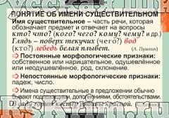Таблицы демонстрационные "Русский язык. Имя существительное"