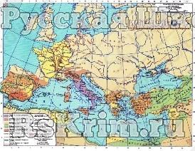 Учебная карта "Рост Римского государства в III в. до н.э. - II в. до н."