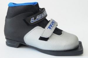 Ботинки лыжные TREK Laser ИК (серебрянный, лого синий)