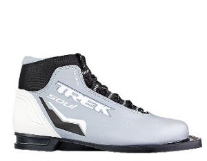 Ботинки лыжные TREK Soul ИК (серый металлик, лого черный) 13