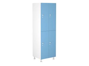 Шкаф для раздевалок WL 22-60 голубой/белый (ЛДСП)