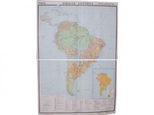 Учебная карта "Южная Америка" (соц.-экономическая)