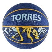 Мяч баск. сув. "TORRES Jam" арт.B00041, р.0, диаметр 12 см, износостойкая резина, нейлоновый корд