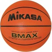 Мяч баскет. трен. "MIKASA BMAX" р. 7, для игры в зале и на улице, композитная синт. кожа (полиуретан), бутиловая камера, армированная нейлоновой нитью, клееный, 8 панелей, корич-оранж-черн