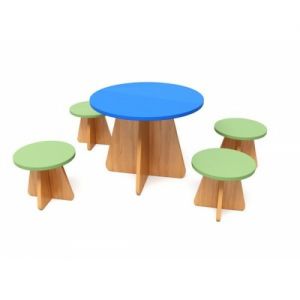 Игровой кукольный набор стол и 4 стула