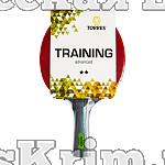 Ракетка для н/т TORRES Training 2*, арт.TT21006, для любителей, накладка 1,5 мм, конич. ручка