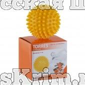 Мяч массажный "TORRES", арт.AL100607, диам. 7 см, ПВХ с выступами выс. 1 см, желтый