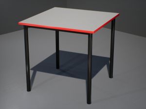 Стол на металлокаркасе (ст. Серая, кр. Красная, мк. Черный)